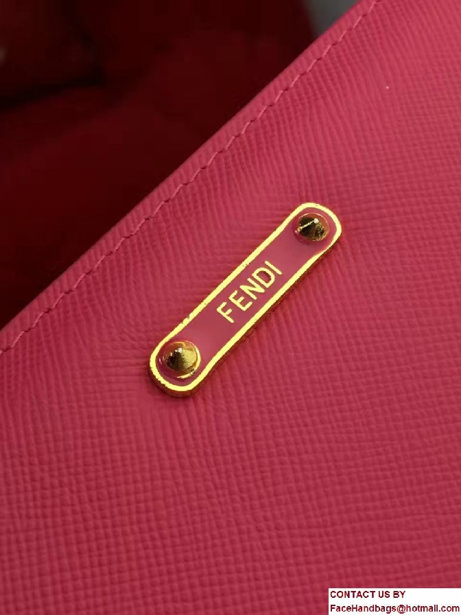 Fendi Enamel Logo Zip-Around Crayons Wallet Fuchsia 2016