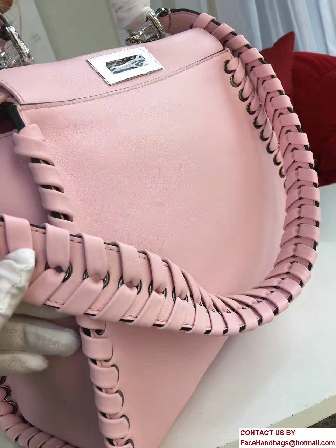 Fendi Interlaced Medium Peekaboo Bag light Pink 2016