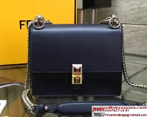 Fendi Kan I Crossbody Mini Bag Dark Blue 2017