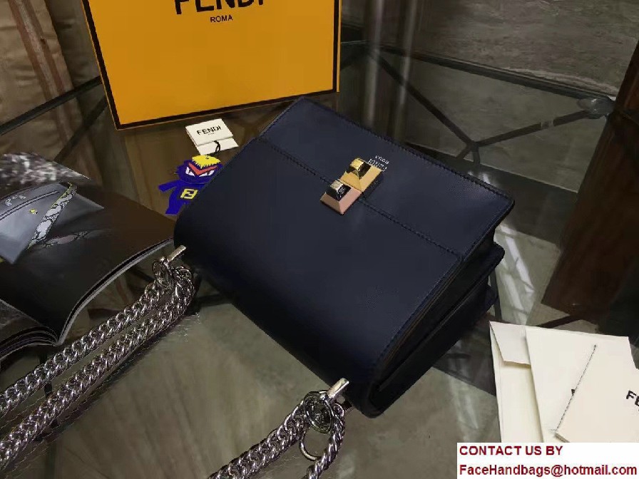 Fendi Kan I Crossbody Mini Bag Dark Blue 2017