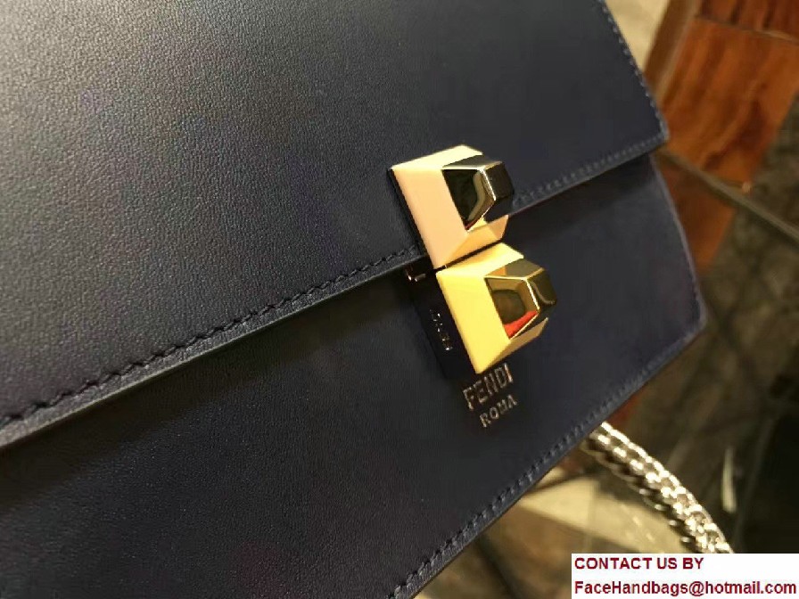 Fendi Kan I Crossbody Mini Bag Dark Blue 2017