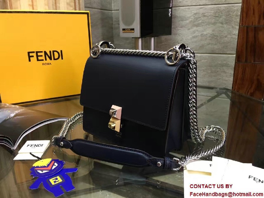 Fendi Kan I Crossbody Mini Bag Dark Blue 2017