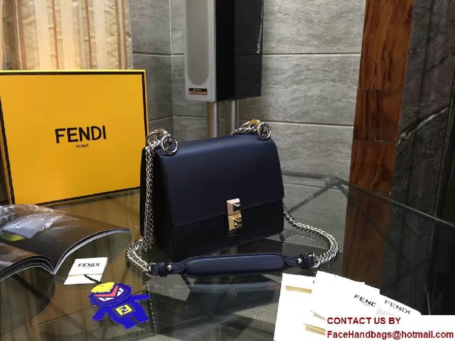 Fendi Kan I Crossbody Mini Bag Dark Blue 2017