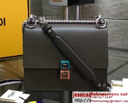 Fendi Kan I Crossbody Mini Bag Iron Gray 2017