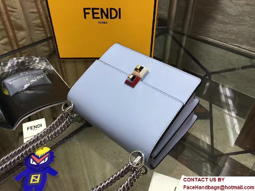 Fendi Kan I Crossbody Mini Bag Light Blue 2017