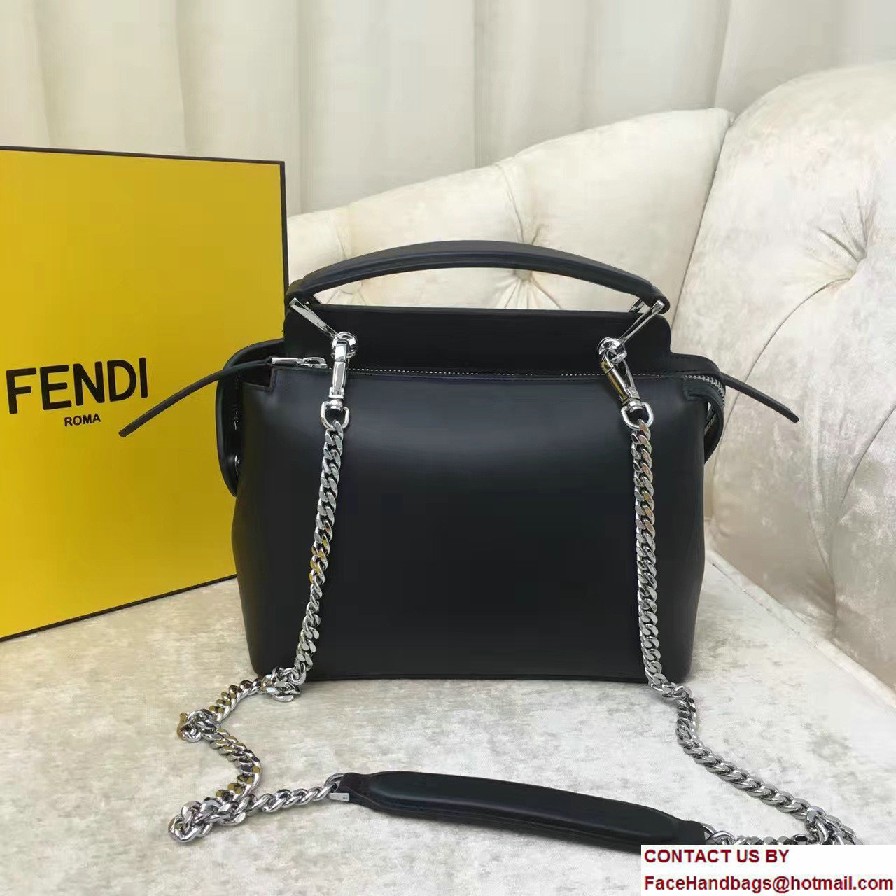 Fendi Multicolored Metal and Square Eyes Dotcom Click Small Bag Black 2017