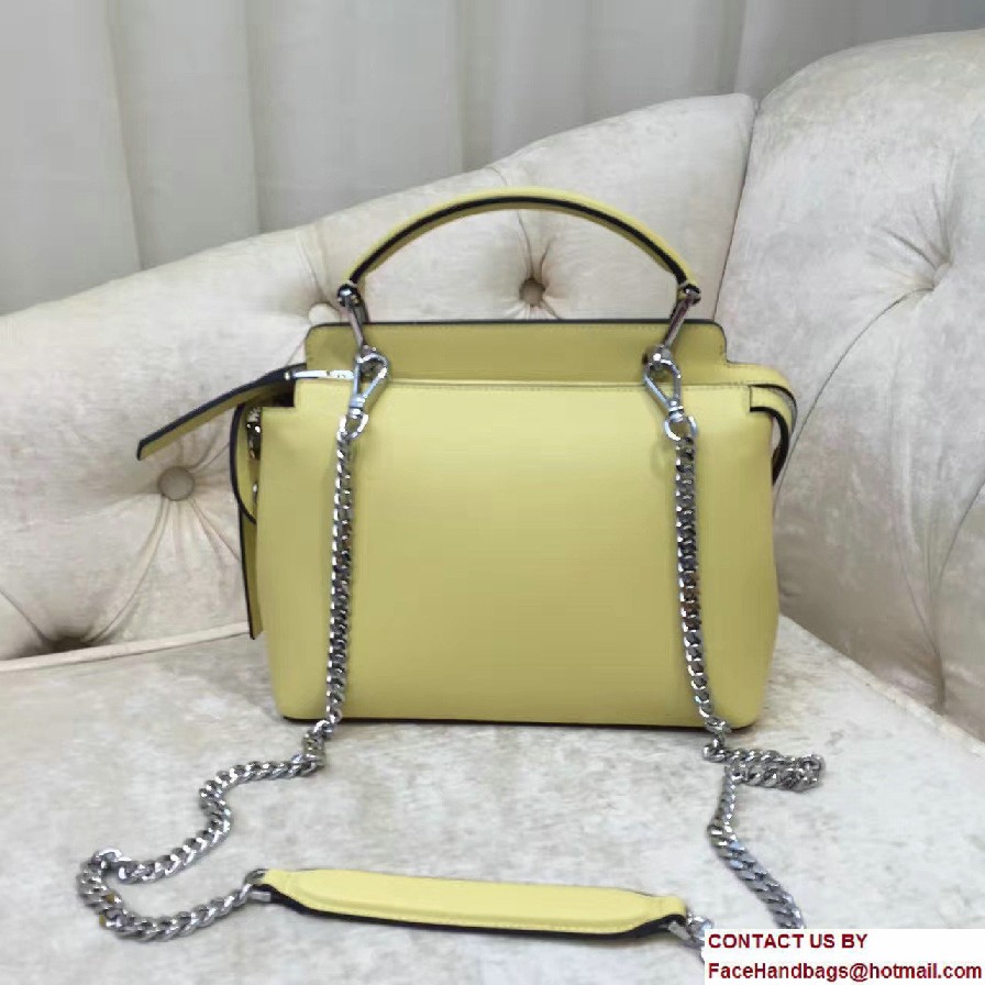 Fendi Multicolored Metal and Square Eyes Dotcom Click Small Bag Yellow 2017