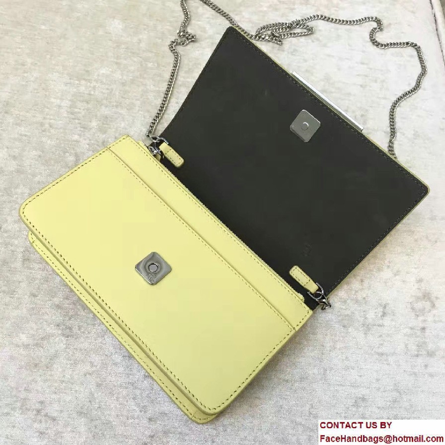 Fendi Multicolored Metal and Square Eyes Wallet On Chain Bag Yellow 2017