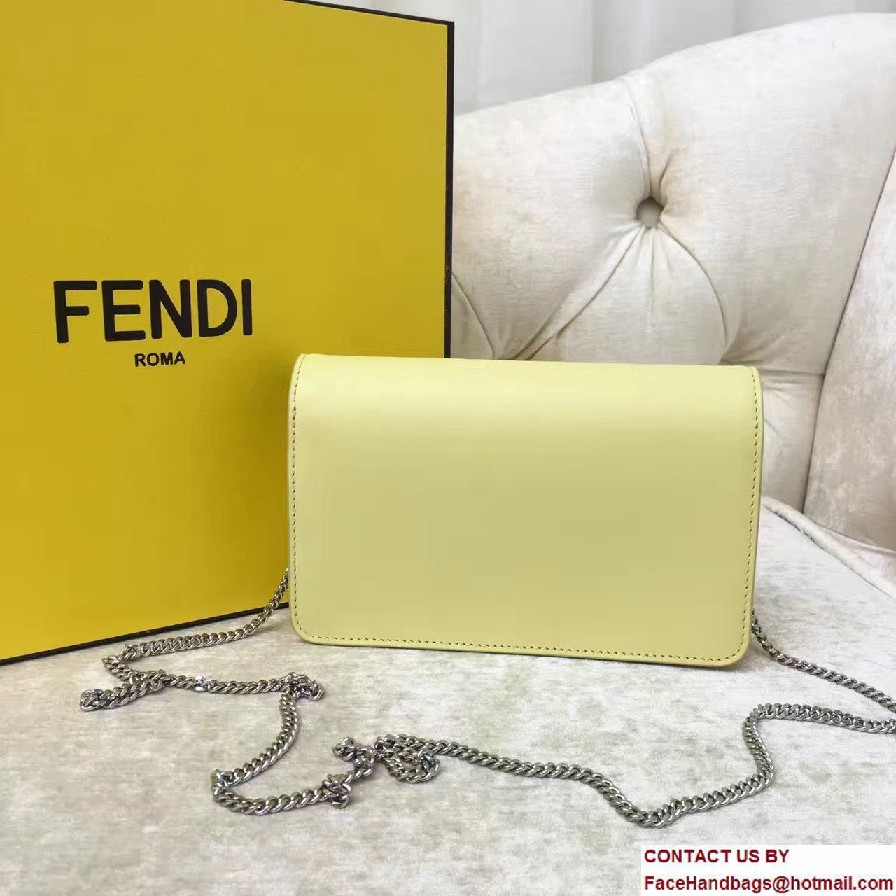 Fendi Multicolored Metal and Square Eyes Wallet On Chain Bag Yellow 2017