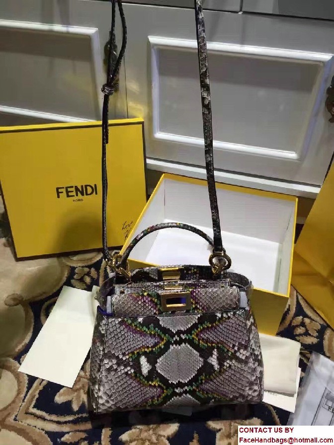 Fendi Python Mini Peekaboo Bag 01 2017