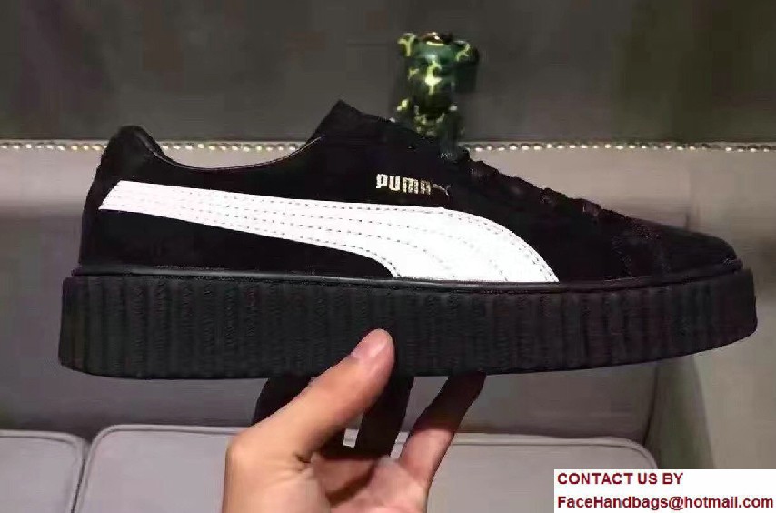 Fenty Puma Suede Creeper Lovers Sneakers Black/White by Rihanna 2016 - Click Image to Close