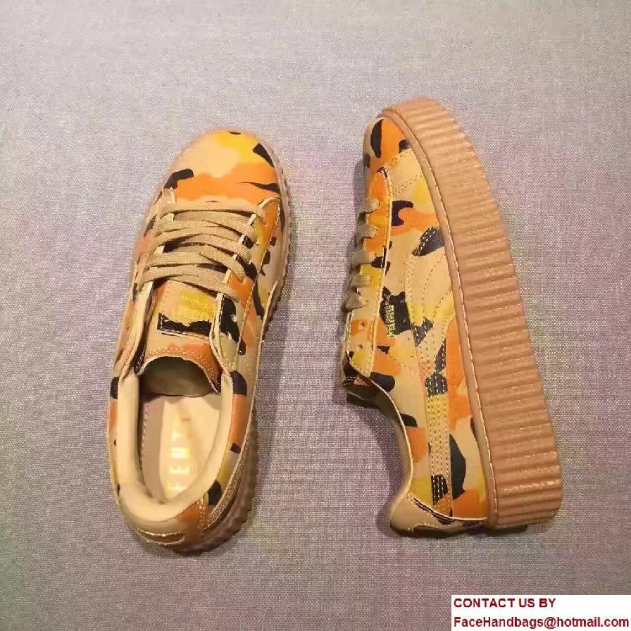 Fenty Puma Suede Creeper Lovers Sneakers Camouflage by Rihanna 2016