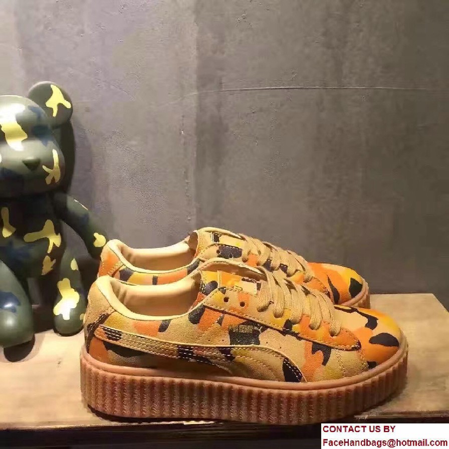 Fenty Puma Suede Creeper Lovers Sneakers Camouflage by Rihanna 2016