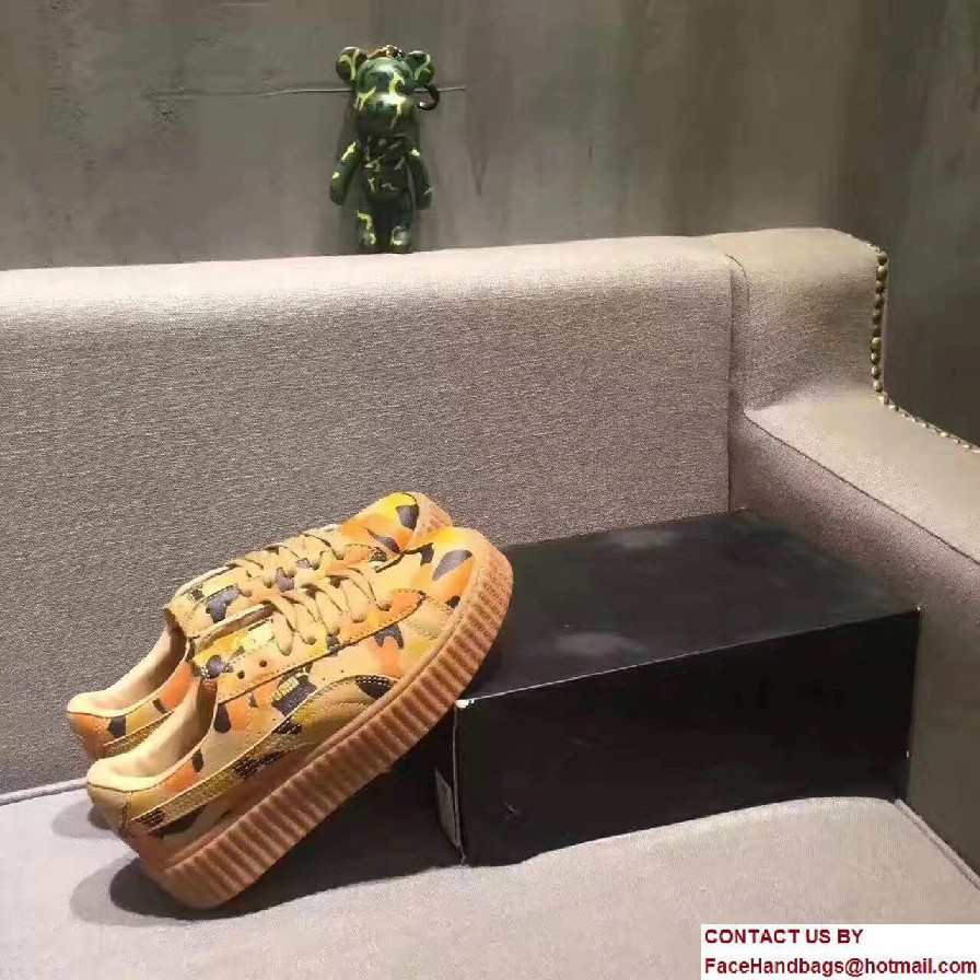 Fenty Puma Suede Creeper Lovers Sneakers Camouflage by Rihanna 2016