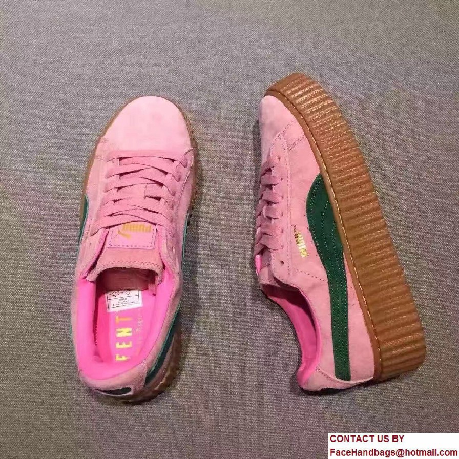 Fenty Puma Suede Creeper Lovers Sneakers Pink by Rihanna 2016