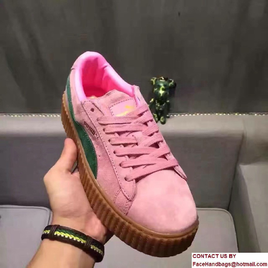 Fenty Puma Suede Creeper Lovers Sneakers Pink by Rihanna 2016