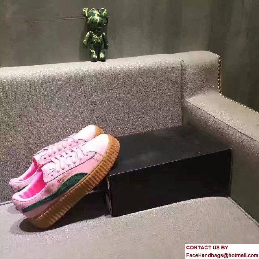 Fenty Puma Suede Creeper Lovers Sneakers Pink by Rihanna 2016