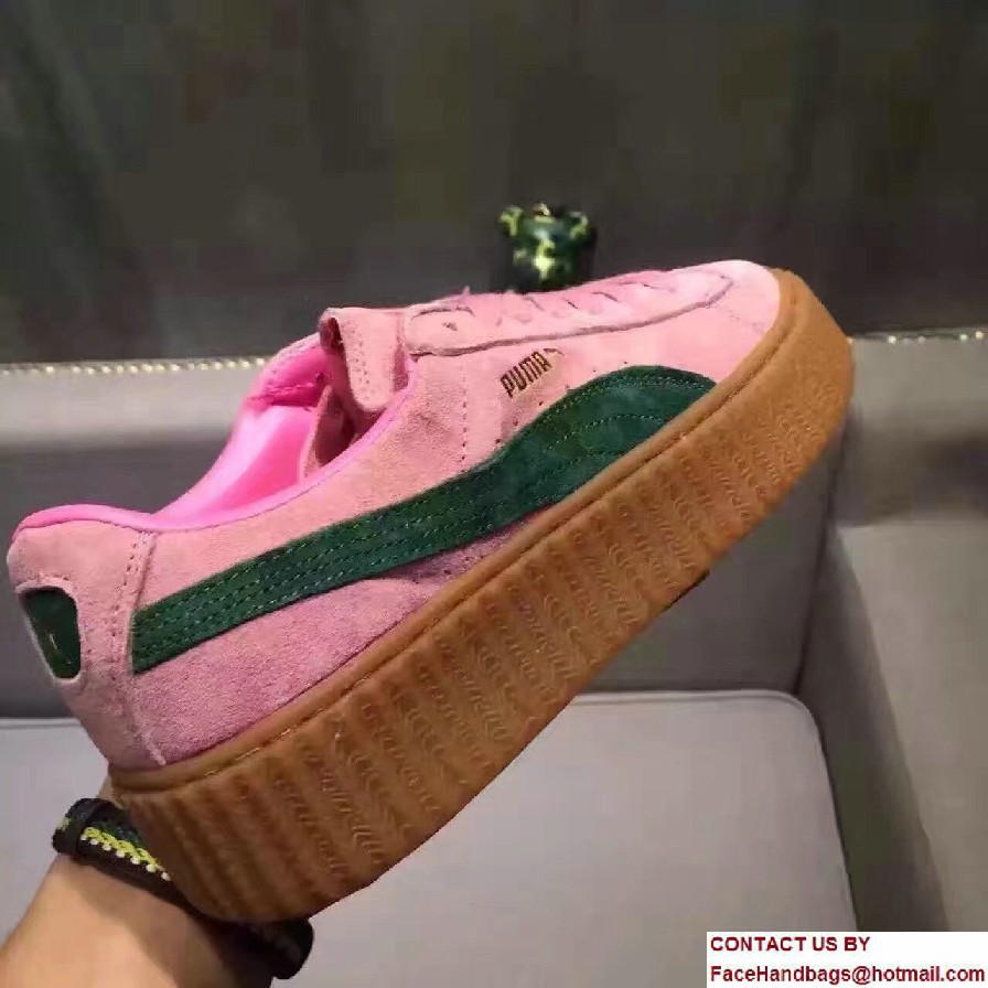 Fenty Puma Suede Creeper Lovers Sneakers Pink by Rihanna 2016