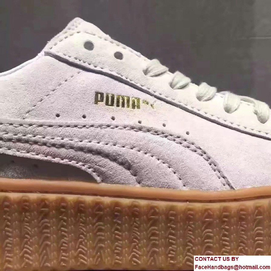 Fenty Puma Suede Creeper Lovers Sneakers White by Rihanna 2016