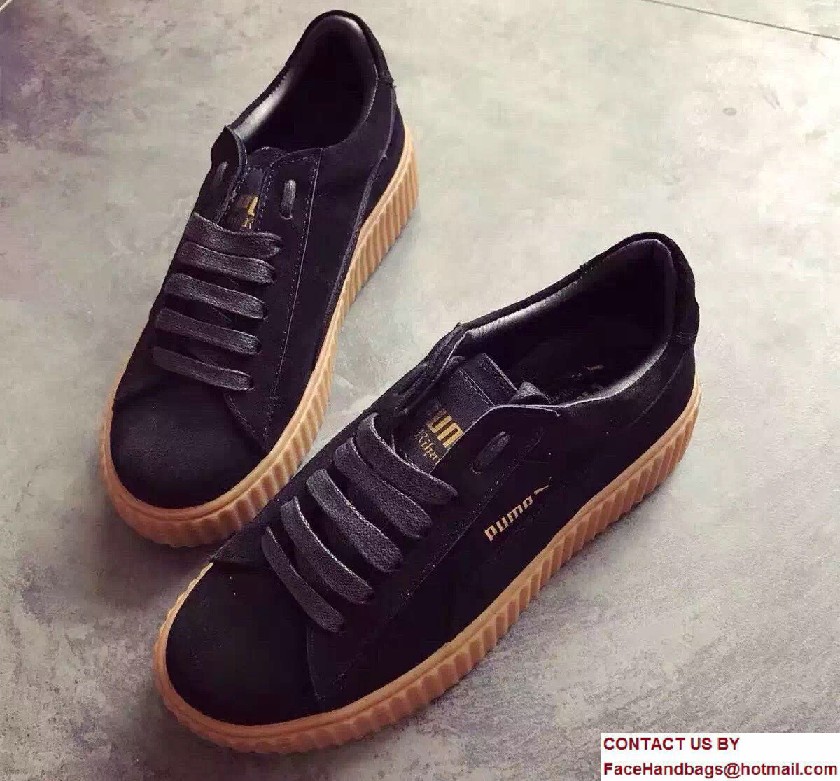 Fenty Puma Suede Creeper Sneakers Black by Rihanna 2016