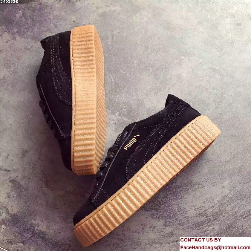 Fenty Puma Suede Creeper Sneakers Black by Rihanna 2016