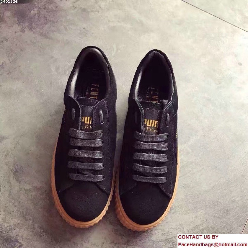 Fenty Puma Suede Creeper Sneakers Black by Rihanna 2016