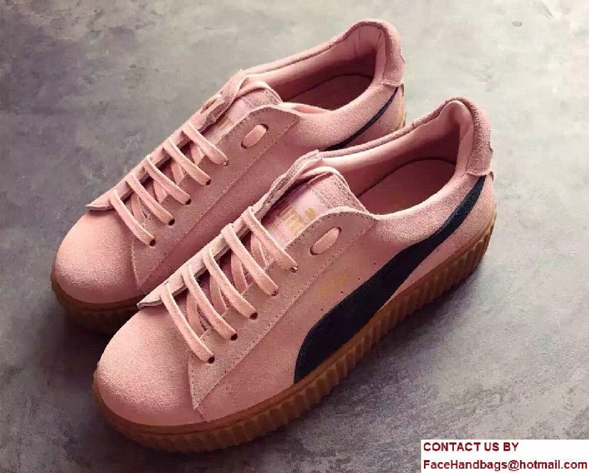 Fenty Puma Suede Creeper Sneakers Pink by Rihanna 2016