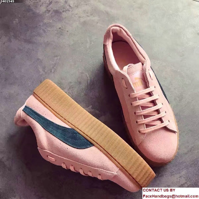 Fenty Puma Suede Creeper Sneakers Pink by Rihanna 2016