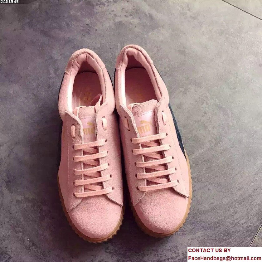 Fenty Puma Suede Creeper Sneakers Pink by Rihanna 2016