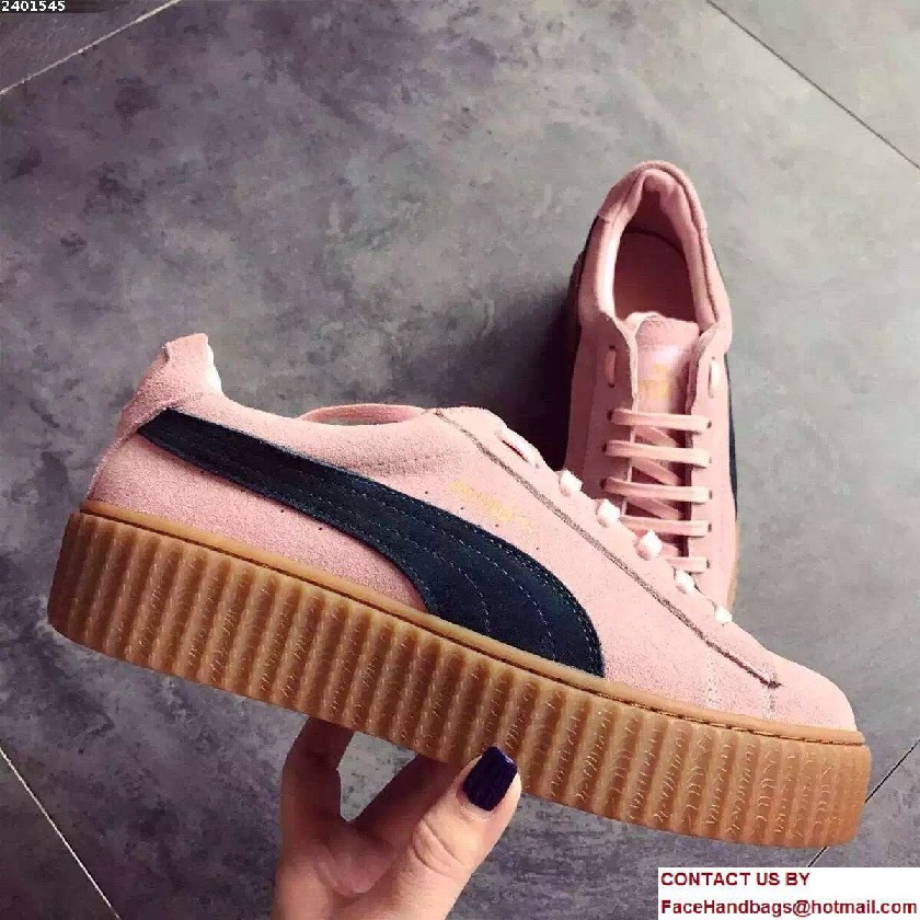 Fenty Puma Suede Creeper Sneakers Pink by Rihanna 2016