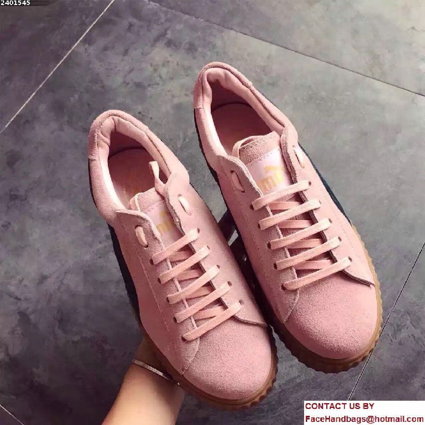 Fenty Puma Suede Creeper Sneakers Pink by Rihanna 2016