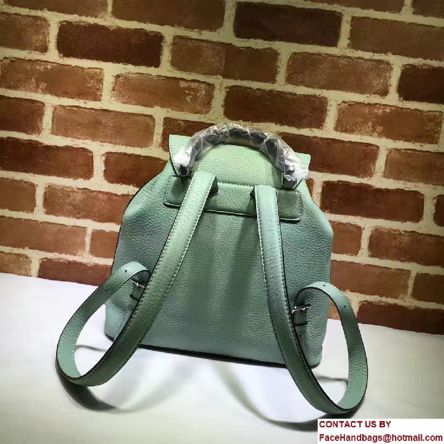 Gucci Bamboo Leather Backpack 370833 Light Green