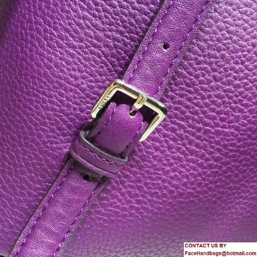 Gucci Bamboo Leather Backpack 370833 Purple