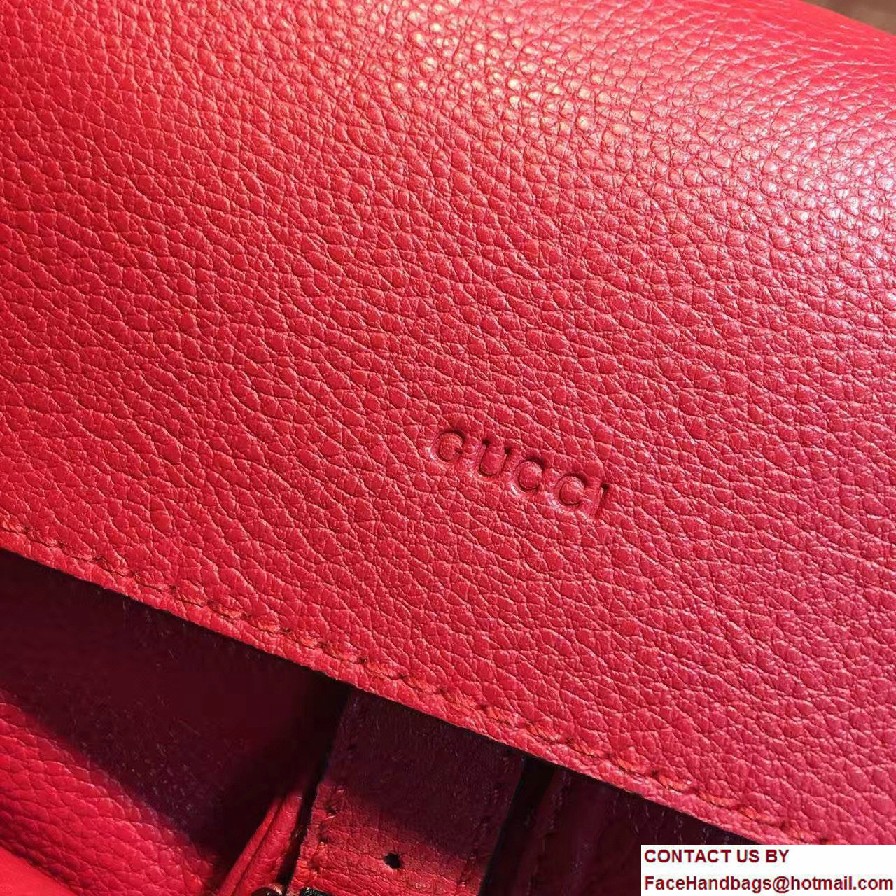 Gucci Bamboo Leather Backpack 370833 Red