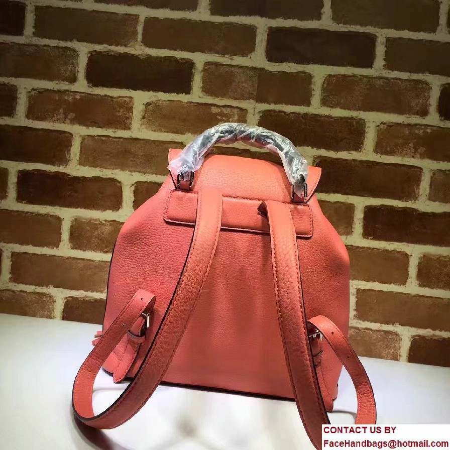 Gucci Bamboo Leather Backpack 370833 Watermelon Red