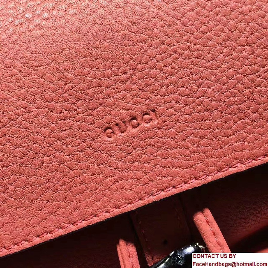 Gucci Bamboo Leather Backpack 370833 Watermelon Red