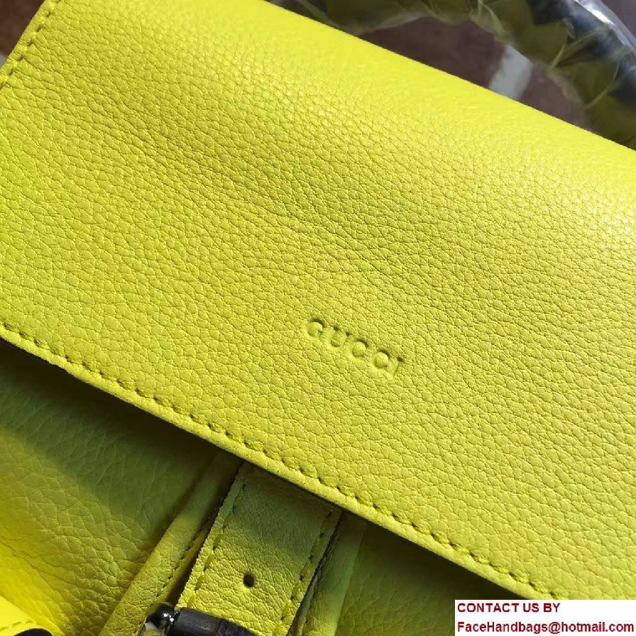 Gucci Bamboo Leather Backpack 370833 Yellow