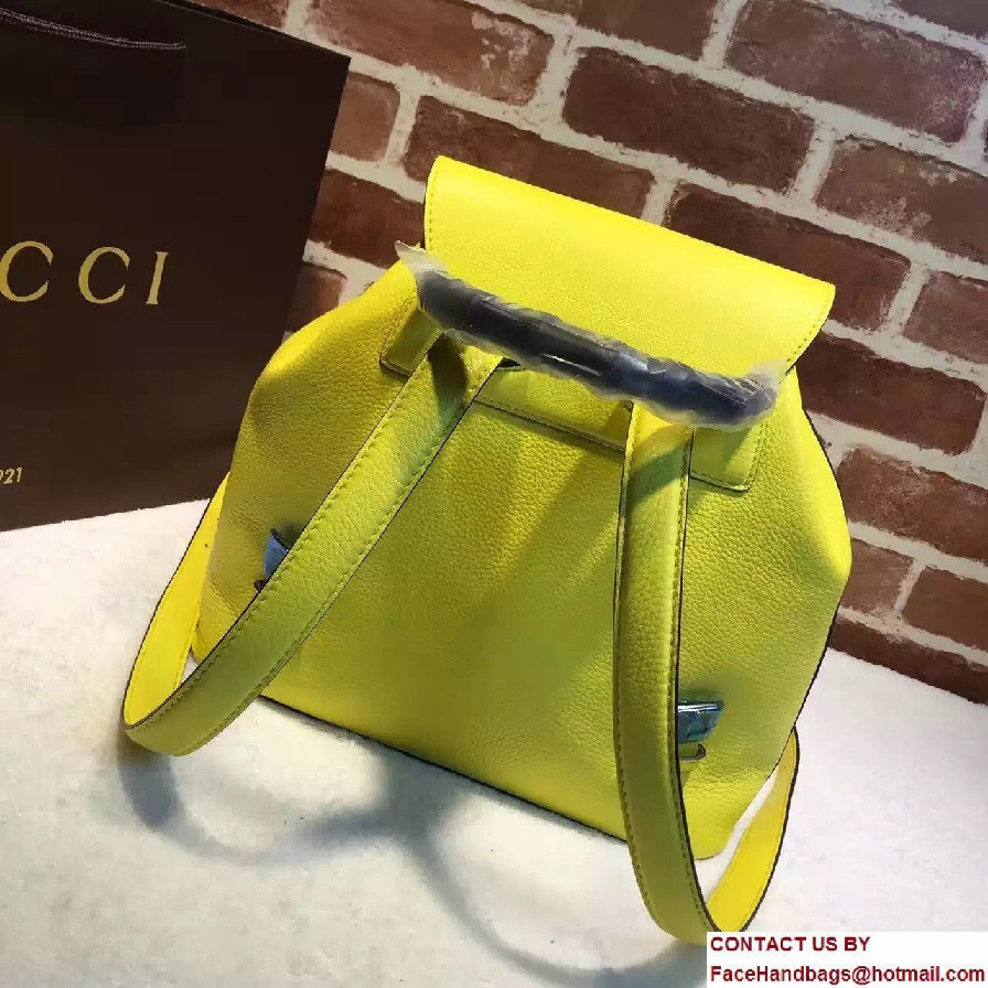 Gucci Bamboo Leather Backpack 370833 Yellow