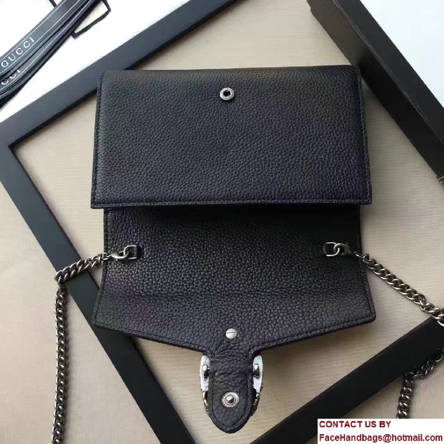 Gucci Dionysus Leather Mini Chain Wallet Bag 401231 Black 2017