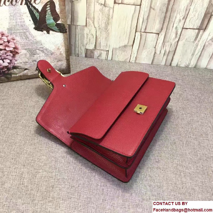 Gucci Dionysus Leather Shoulder Small Bag 400249 Red 2017