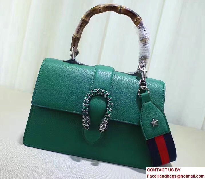 Gucci Dionysus Textured Leather Top Handle Medium Bag 448075 Green 2016