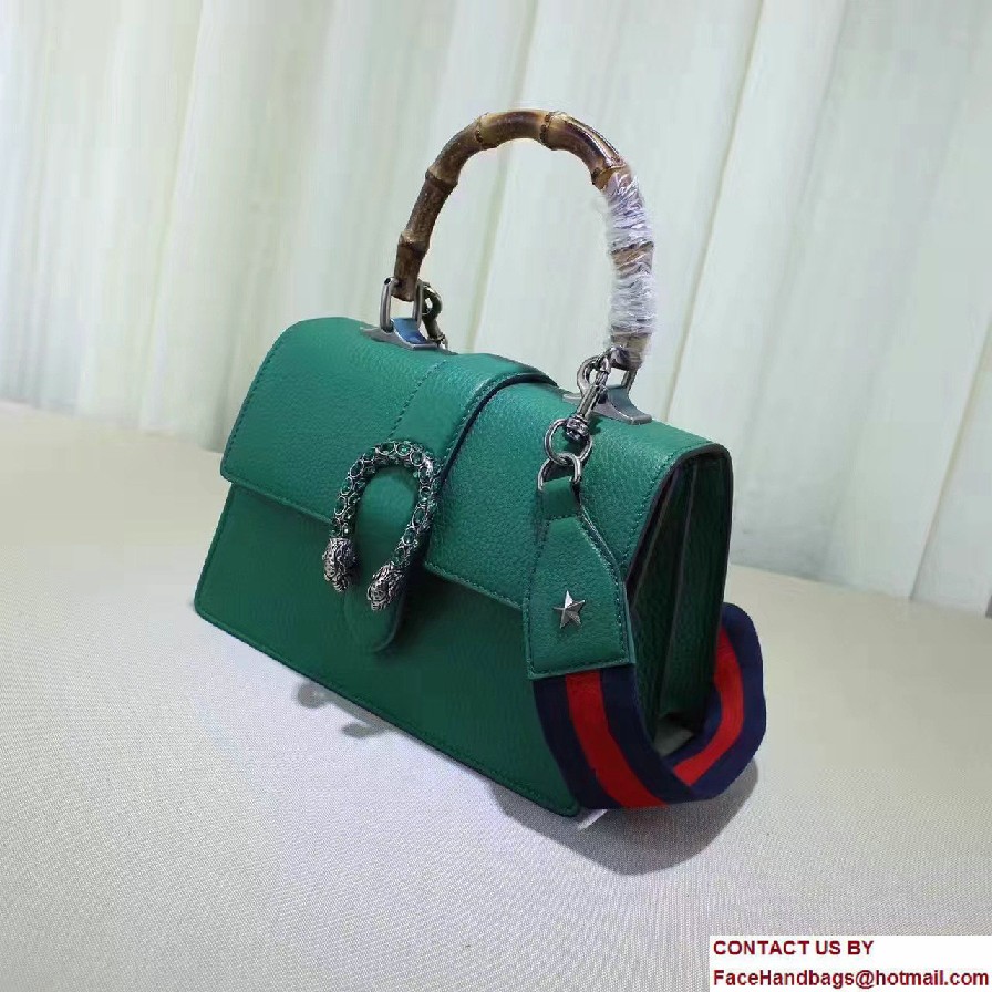 Gucci Dionysus Textured Leather Top Handle Medium Bag 448075 Green 2016