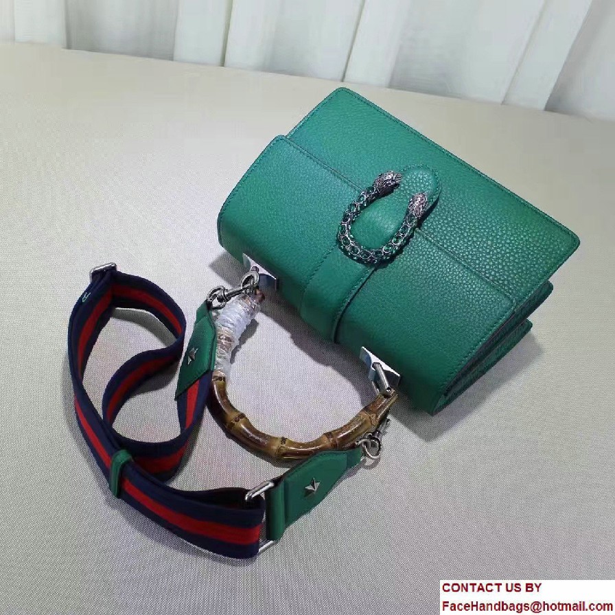 Gucci Dionysus Textured Leather Top Handle Medium Bag 448075 Green 2016 [Gucci-Dionysus-Textured 
