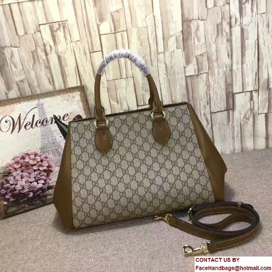 Gucci GG Supreme Top Handle Large Bag 453704 2017