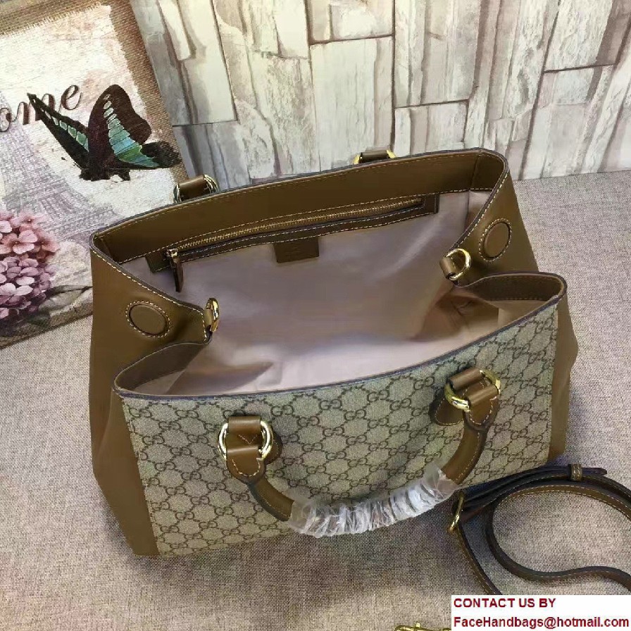 Gucci GG Supreme Top Handle Large Bag 453704 2017