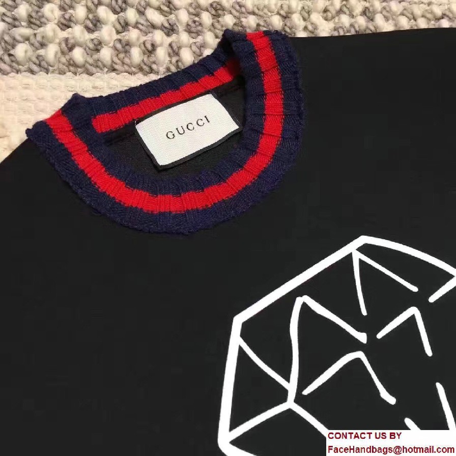 Gucci GucciGhost Knit Top Sweaters Black 2017