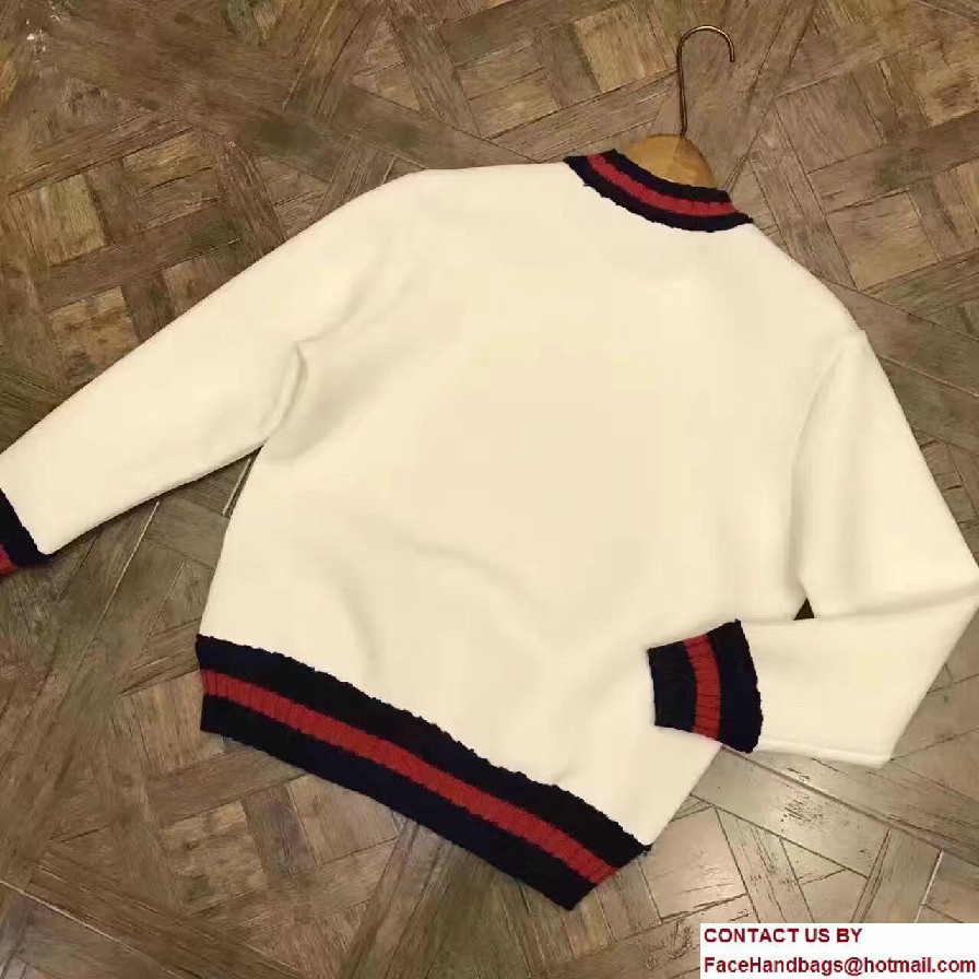 Gucci GucciGhost Knit Top Sweaters White 2017