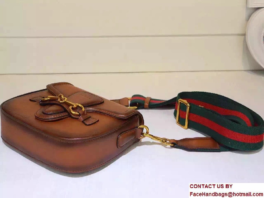 Gucci Lady Web Leather Shoulder Small Bag 384821 Brown