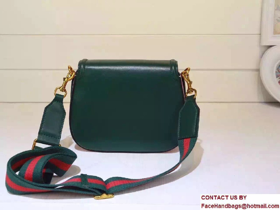 Gucci Lady Web Leather Shoulder Small Bag 384821 Green/Pink