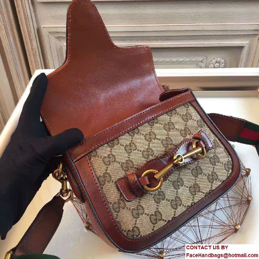 Gucci Lady Web Original GG Canvas Shoulder Small Bag 384821 Brown